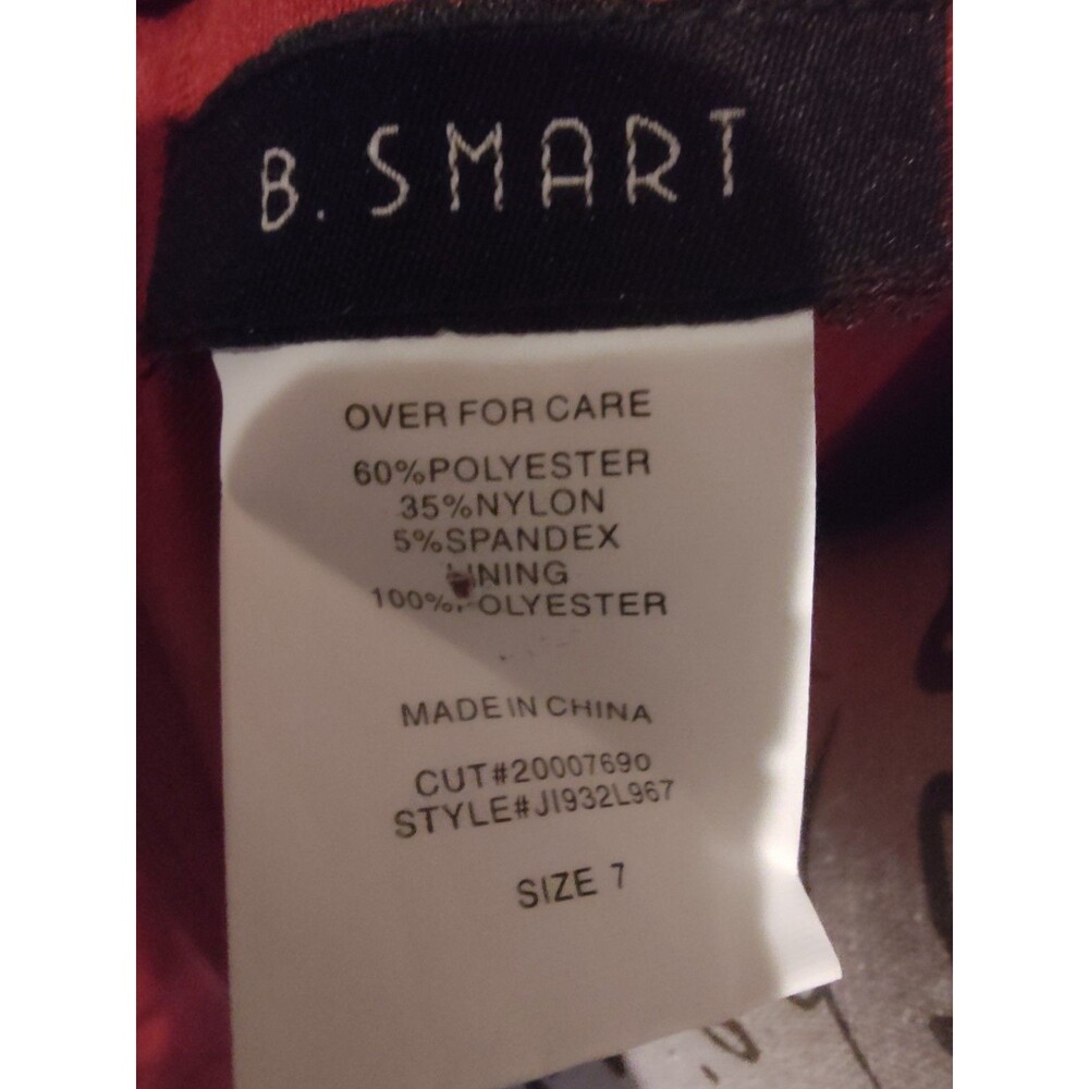 Beautiful B Smart Formal Shiny Red Gown w Waterfall Hem High Low Train SZ 7 - Picture 7 of 9